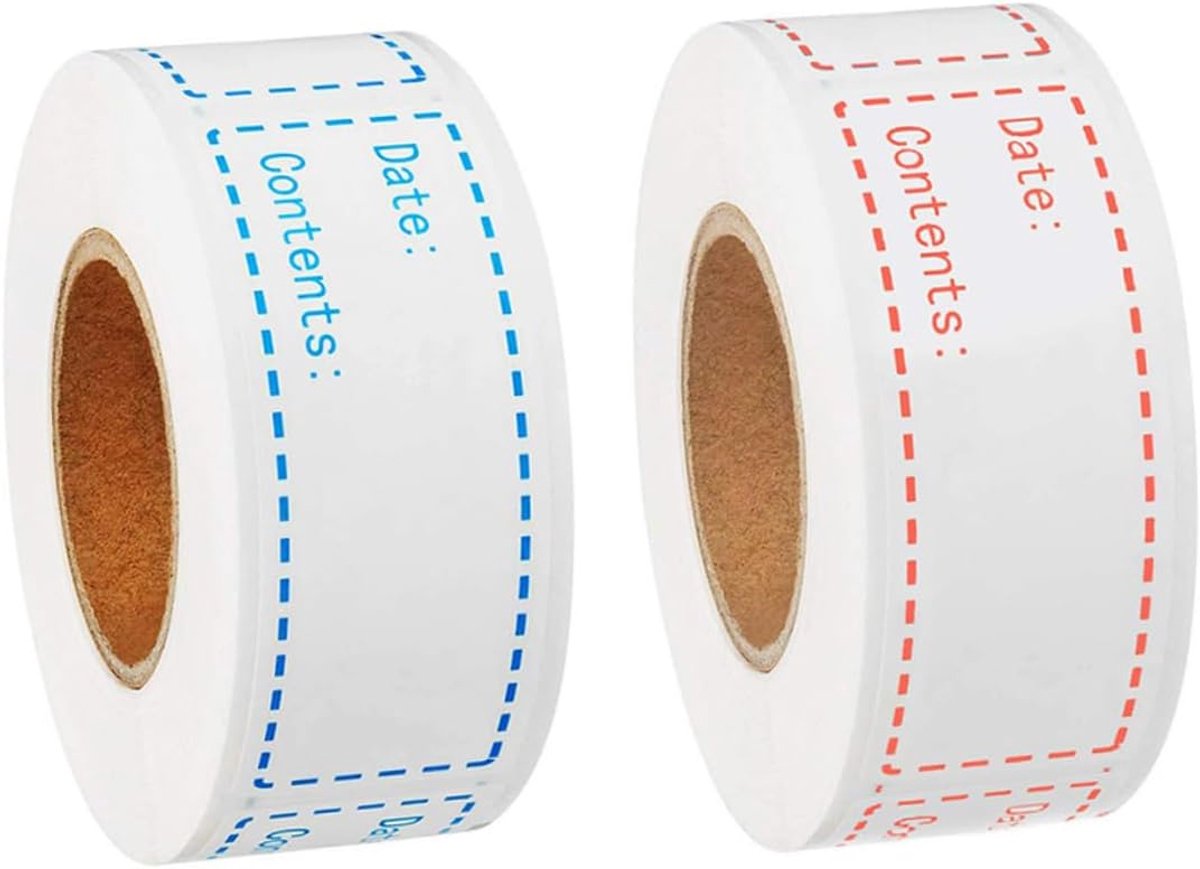 Zelfklevende Voedsel Etiketten - Keuken Labels Kruidenpotjes - Voedsel Opslag Vriezer - Gemakkelijk Te Verwijderen - 7.5 x 2.5 cm