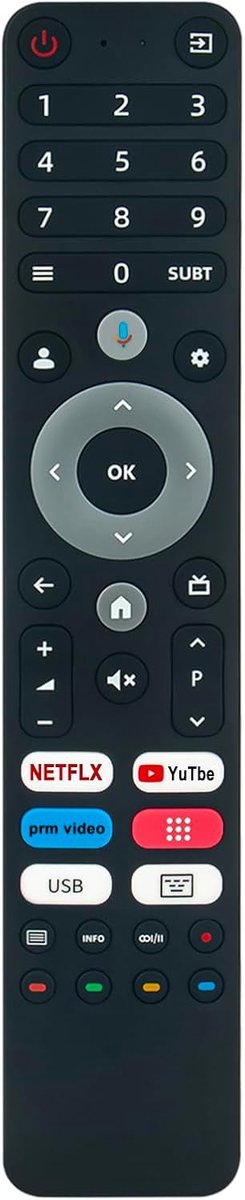 Universele Afstandsbediening - Vervangende Afstandsbediening - Smart TV Bediening - Bluetooth Connectiviteit - 15 x 4.5 x 1 cm