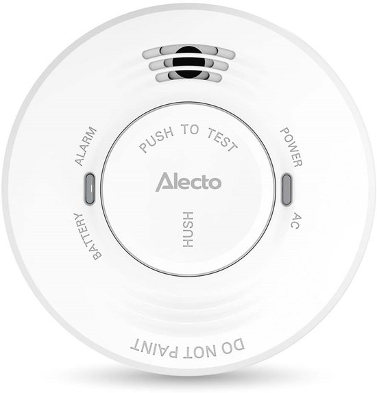 Alecto SDV10 Rookmelder - 230V Brandmelder op netstroom - Met Back-up Batterij - Wit