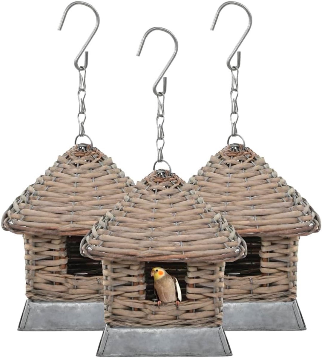Decor Vogelhuisjes - Nestkastjes Tuin - Vogels Huisvesten - Handgemaakt Rotan
