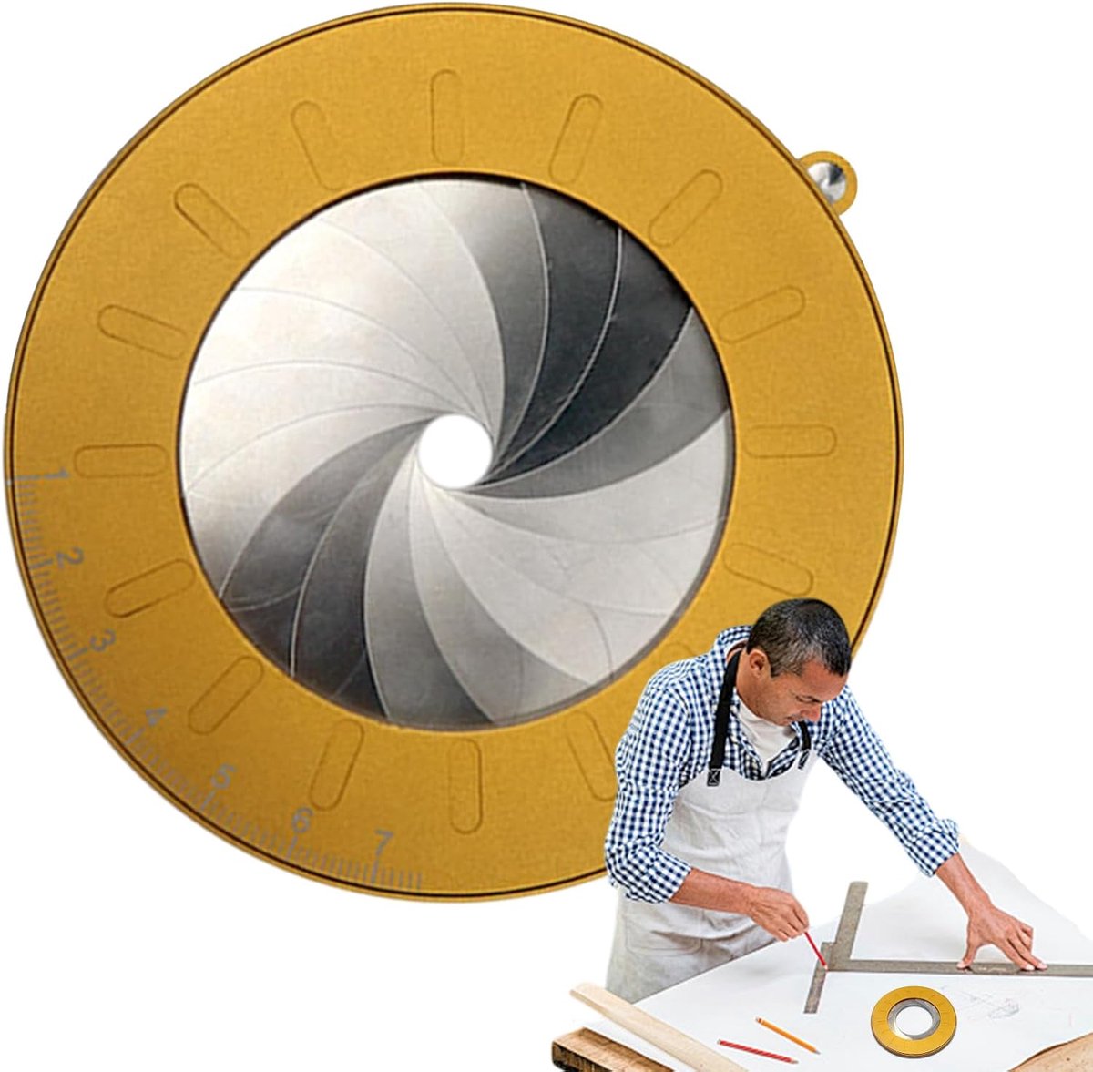 Cirkel Tekengereedschap - Cirkelsjabloon Liniaal - Precisie Tekenen - Verstelbaar Ontwerp - 165 x 15 cm