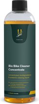 U-Sport Bio Bike Cleaner Concentrate fles met donkergroen en geel label. Geconcentreerde, biologisch afbreekbare reinigingsvloeistof.