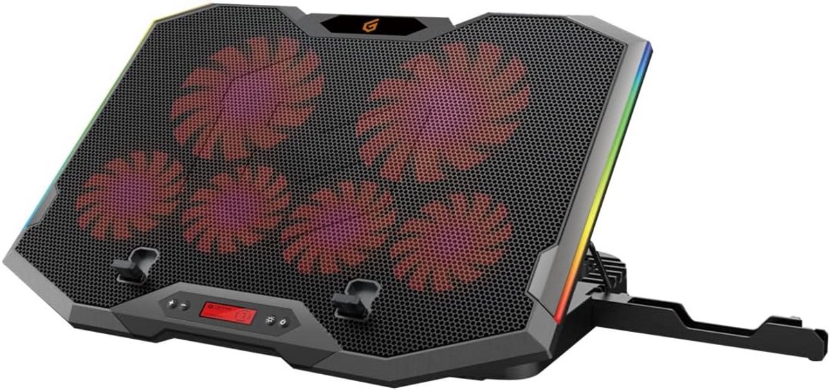 Ergonomische Laptop Koelstandaard met 6 Ventilatoren voor 17 inch Notebooks