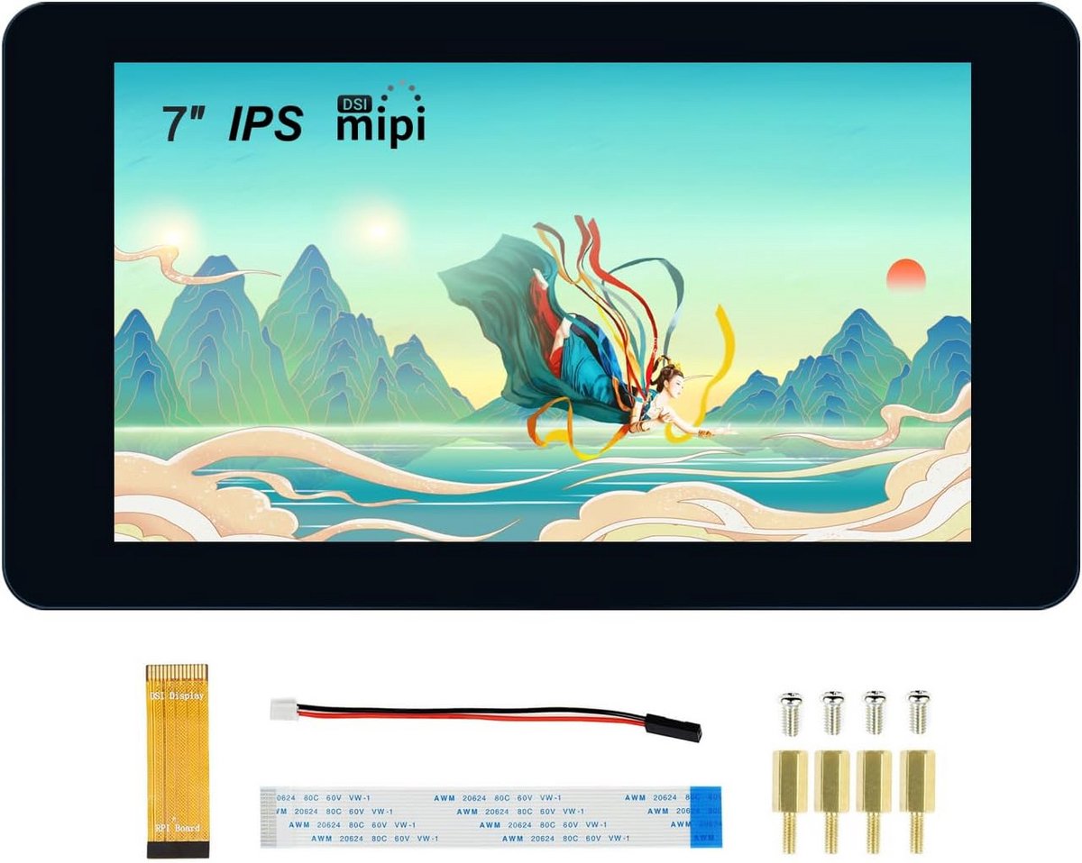 7 inch IPS Touchscreen LCD voor Raspberry Pi met DSI Interface 800x480 Resolutie