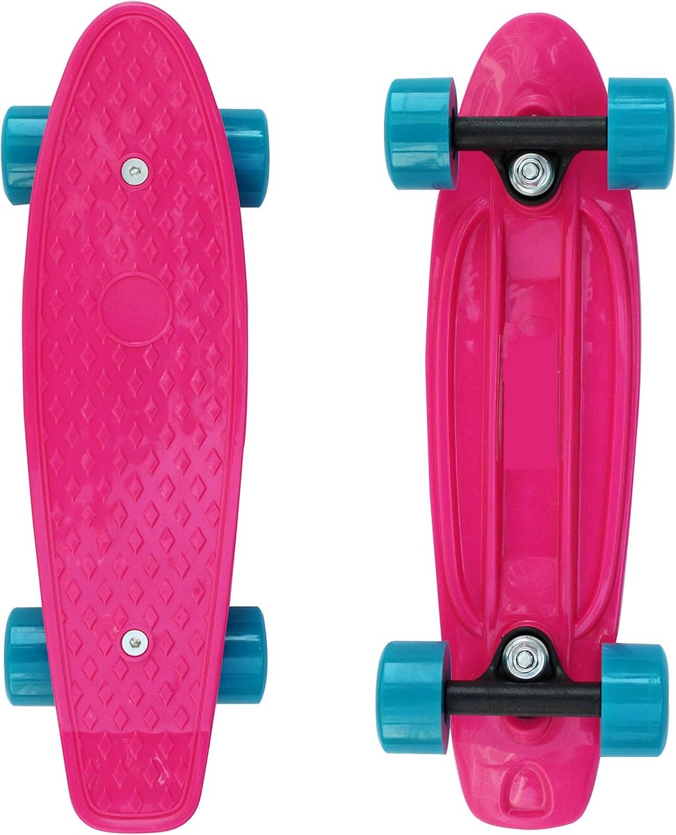 Mini Skateboard Compact Cruiser met ABEC-7 Lagers en Zachte Wielen Blauw