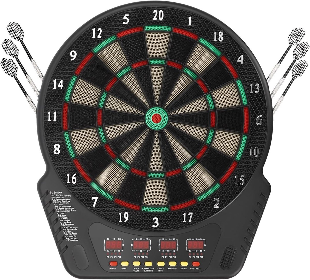 Elektronisch Dartbord met 27 Spelmodi en 6 Darts voor Tot 16 Spelers