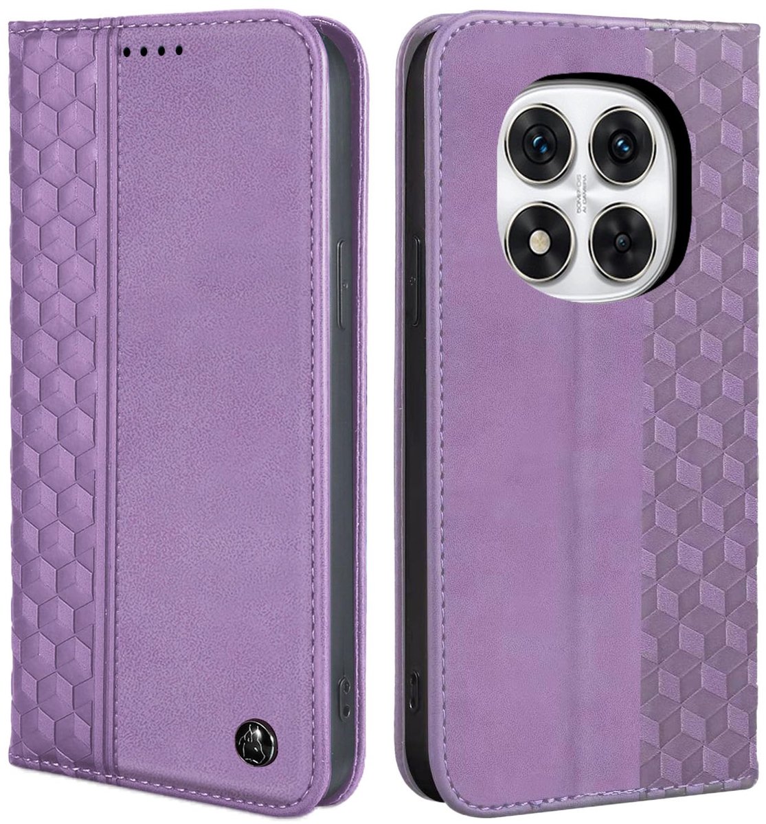 Handyhülle - Flip Case - Violette PU Leder voor Xiaomi Redmi Note 14 Pro 5G