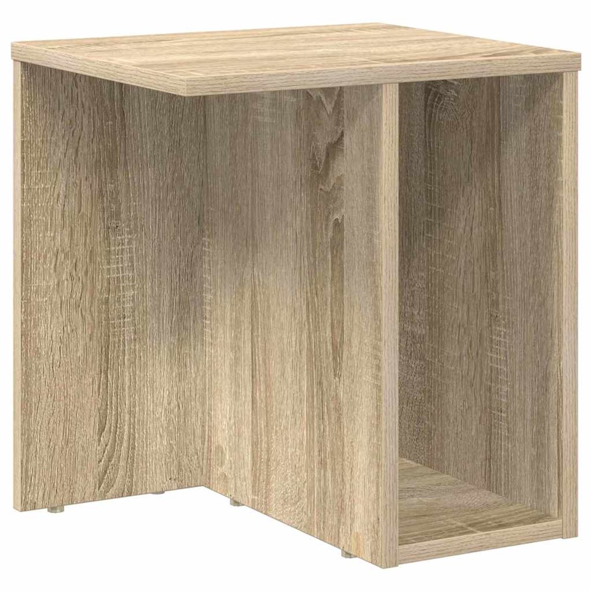 vidaXL Bijzettafel - Sonoma - Eik - 37 - x - 32 - x - 40 - cm - Bewerkt - hout Sonoma eiken