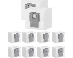 10-pack stofzakken Geschikt voor Xiaomi Roborock S7 Max Ultra / S7 Pro Ultra / Q7+ / Q7 Max+ / Q5+ robotstofzuigerstation, 3L grote capaciteit wegwerpvervangingszak, filter, borstel (1 recensie)