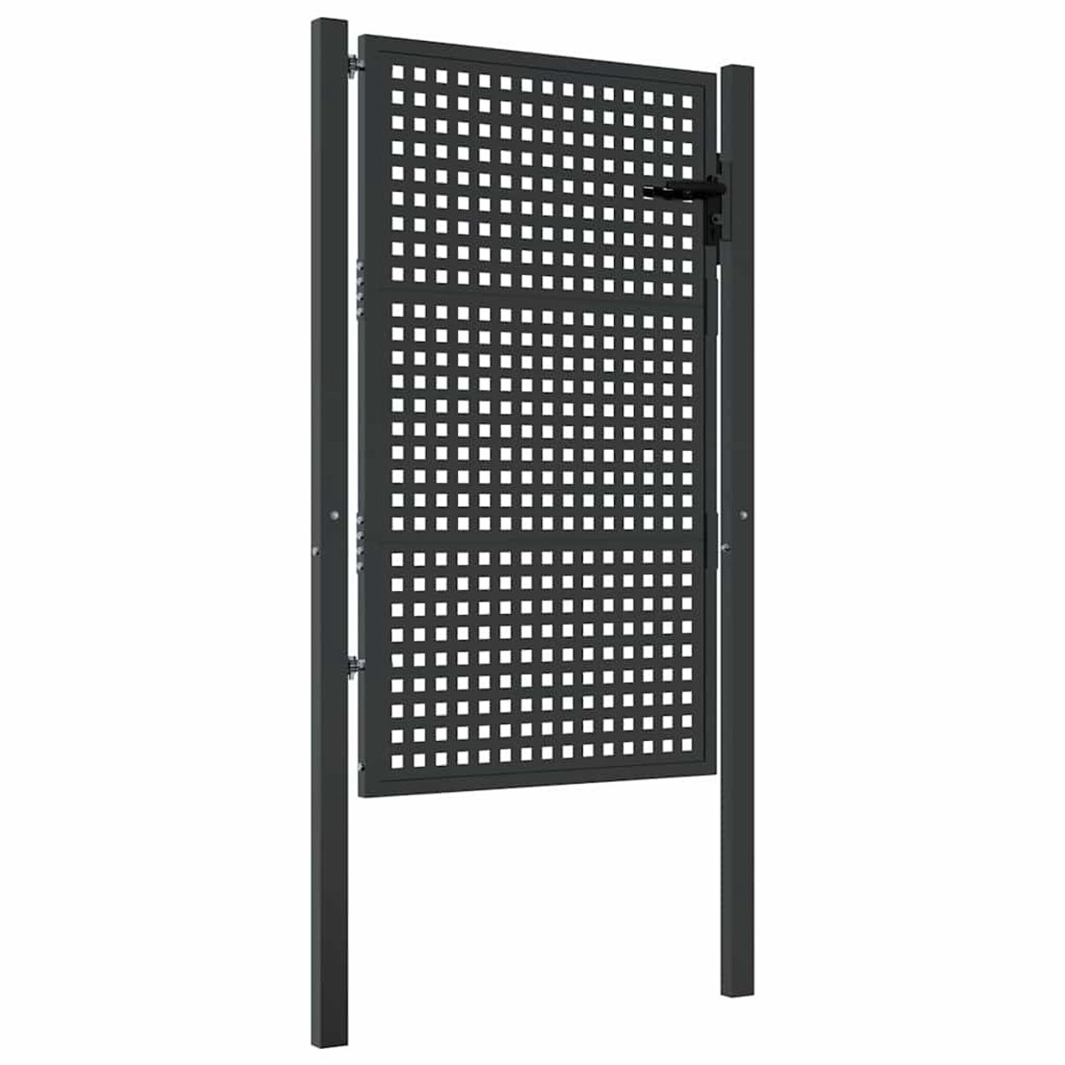 vidaXL - Tuinpoort - Antraciet - 100x125 - cm - Staal