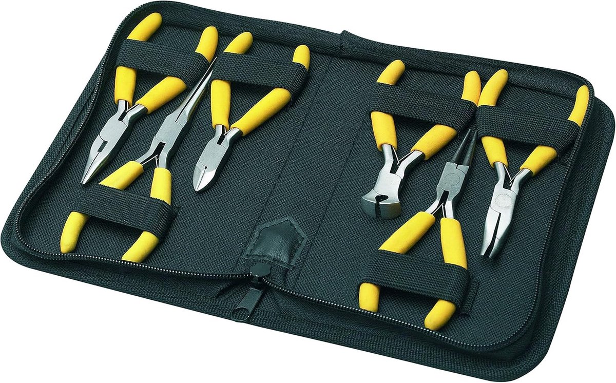 6-Delige Tangenset in Etui: Diverse Tangen voor Hobby en Modelbouw
