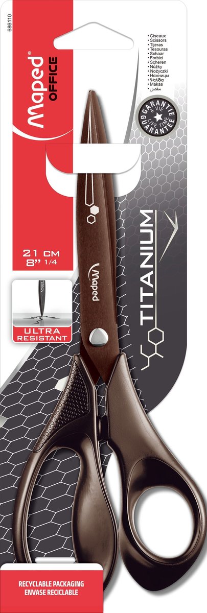 Expert Titanium schaar 21 cm - asymmetrisch
