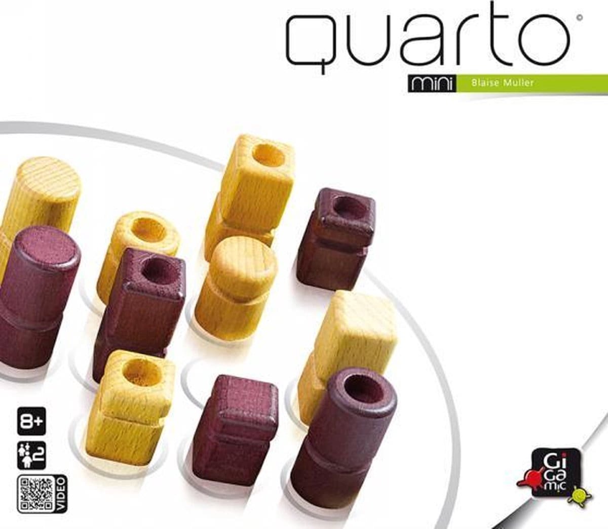 Gigamic- Quarto Mini - Tactisch Twee-spelers bordspel - 4 op een rij! - NL - EN - DU - FR - SP - IT
