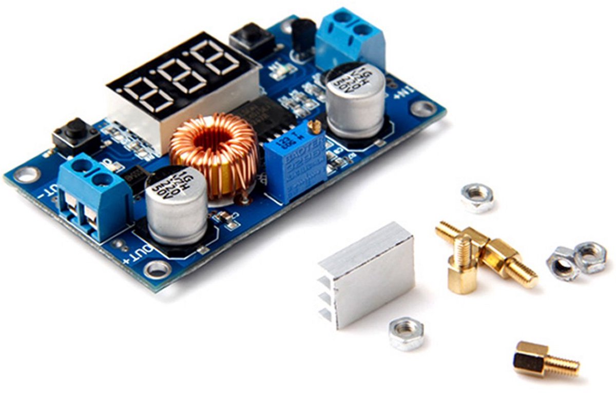 Verstelbare DC-DC Step Down Module met Voltmeter en 5A Output