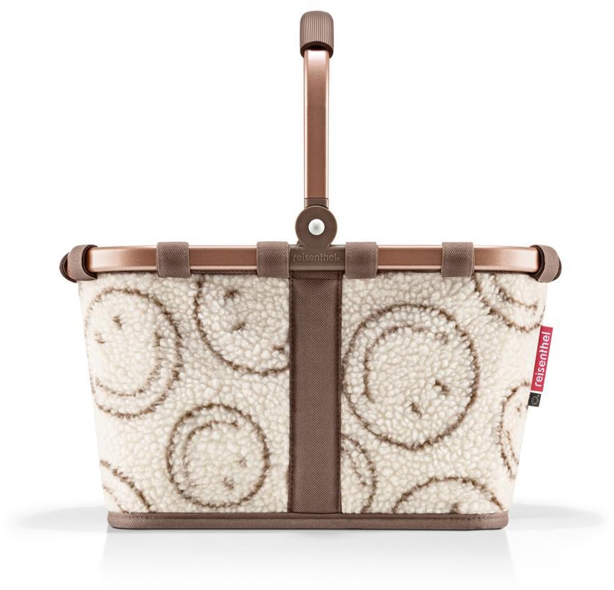 Reisenthel Carrybag Boodschappenmand Maat XS - 5L - Smiley® Teddy Chocolate Beige