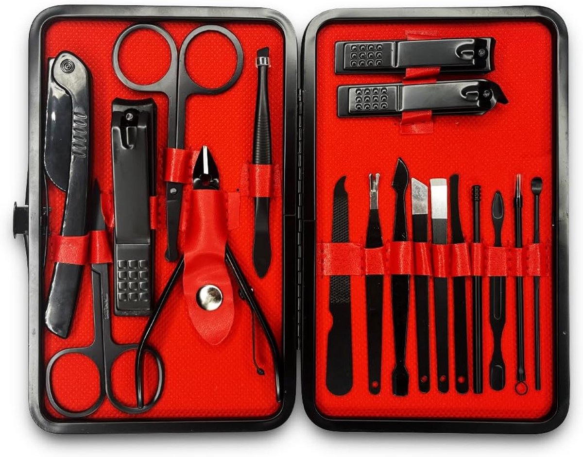 Professionele Manicure en Pedicure Set - 18-delig - Roestvrij Staal