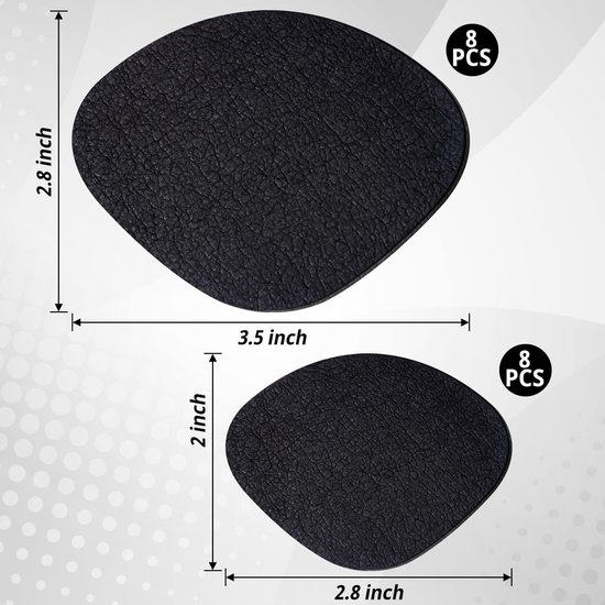 16x Zelfklevende Schoenpatches voor Reparatie van Gaten in Gymschoenen en Leren Schoenen (Zwart) — afbeelding 3