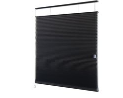 Dutchblinds - Plisségordijnen - lichtdoorlatend - Antraciet - 220 x 250 cm - Raamdecoratie op maat
