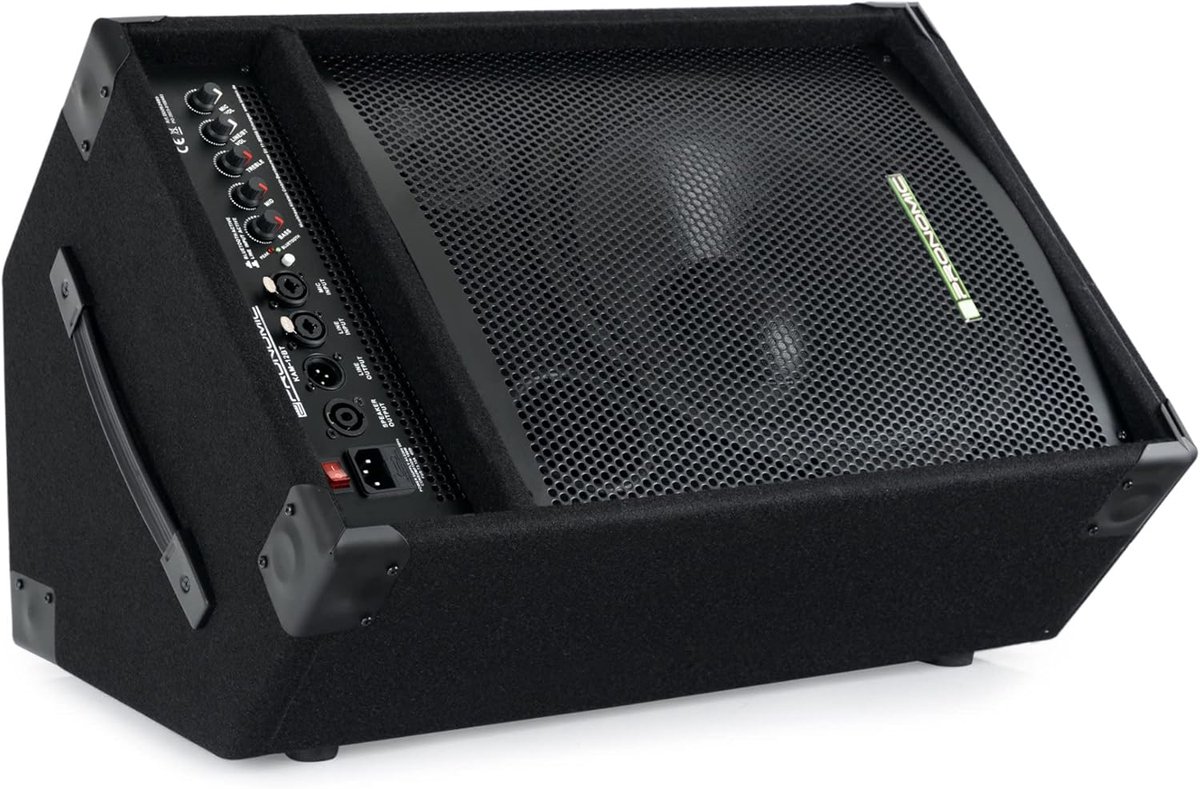 Actieve PA Monitor Speaker met Bluetooth en 120 Watt RMS - 12 Inch Woofer