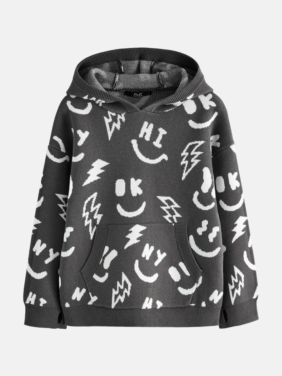 Next - Jongens - Gebreide hoody - Grijs