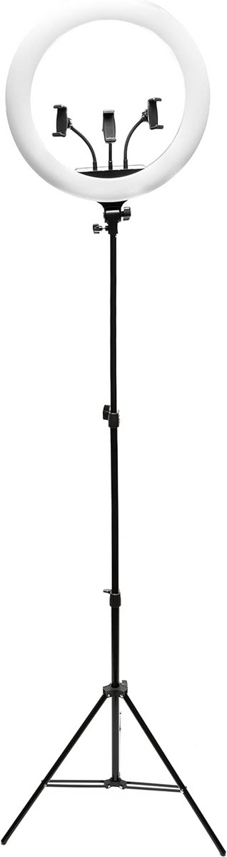 Professionele 18 inch (45cm) Dimbare LED Ringlamp met Verstelbaar Statief voor Make-up en Vlogging