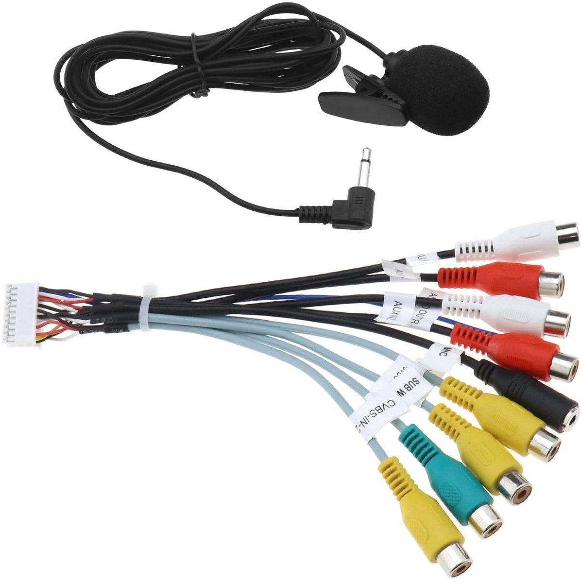 20-polige RCA Kabelboom Auto Stereo Adapter voor Audio-Uitvoer en Invoerverlenging