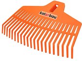 KOTARBAU® Bladhark, Tuinhark van Kunststof, 37 cm, Oranje, zonder Steel, Gazonhark, Waaierbezem, Lichtgewicht Hark, Stevige Hark
