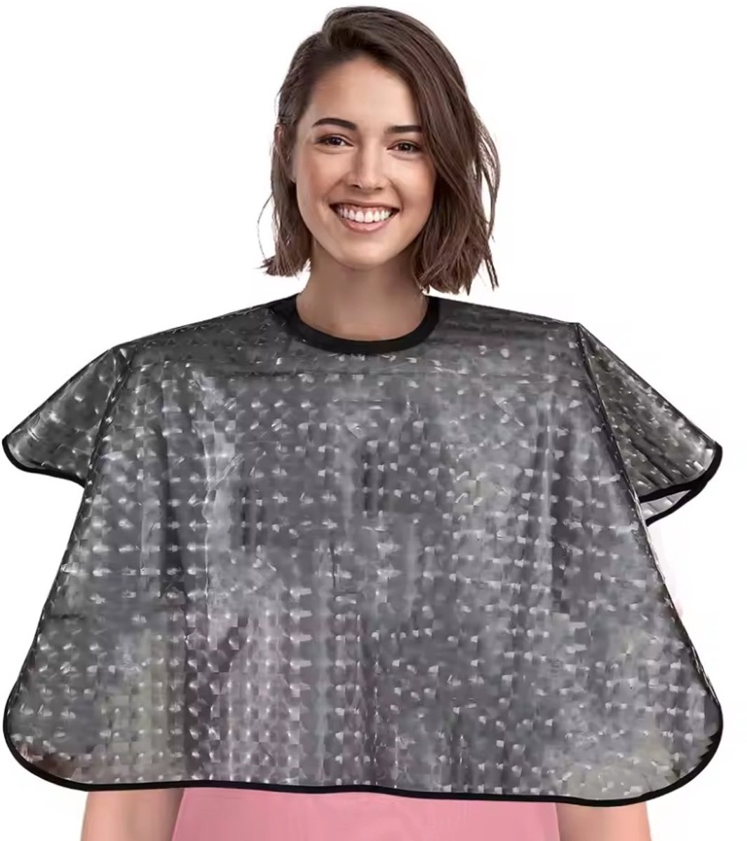 Waterdichte unisex haarverfdoek voor volwassenen, kort model voor gemakkelijk kammen (voor gebruik door kappers), speciale make-upschort voor het verven van haar.