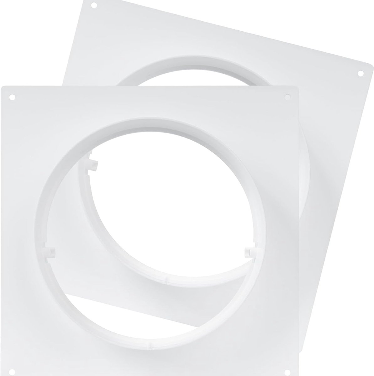 Set van 2 Rechte Kanaalverbinders 150 mm Kunststof Buisfitting voor Ventilatie en Verwarming