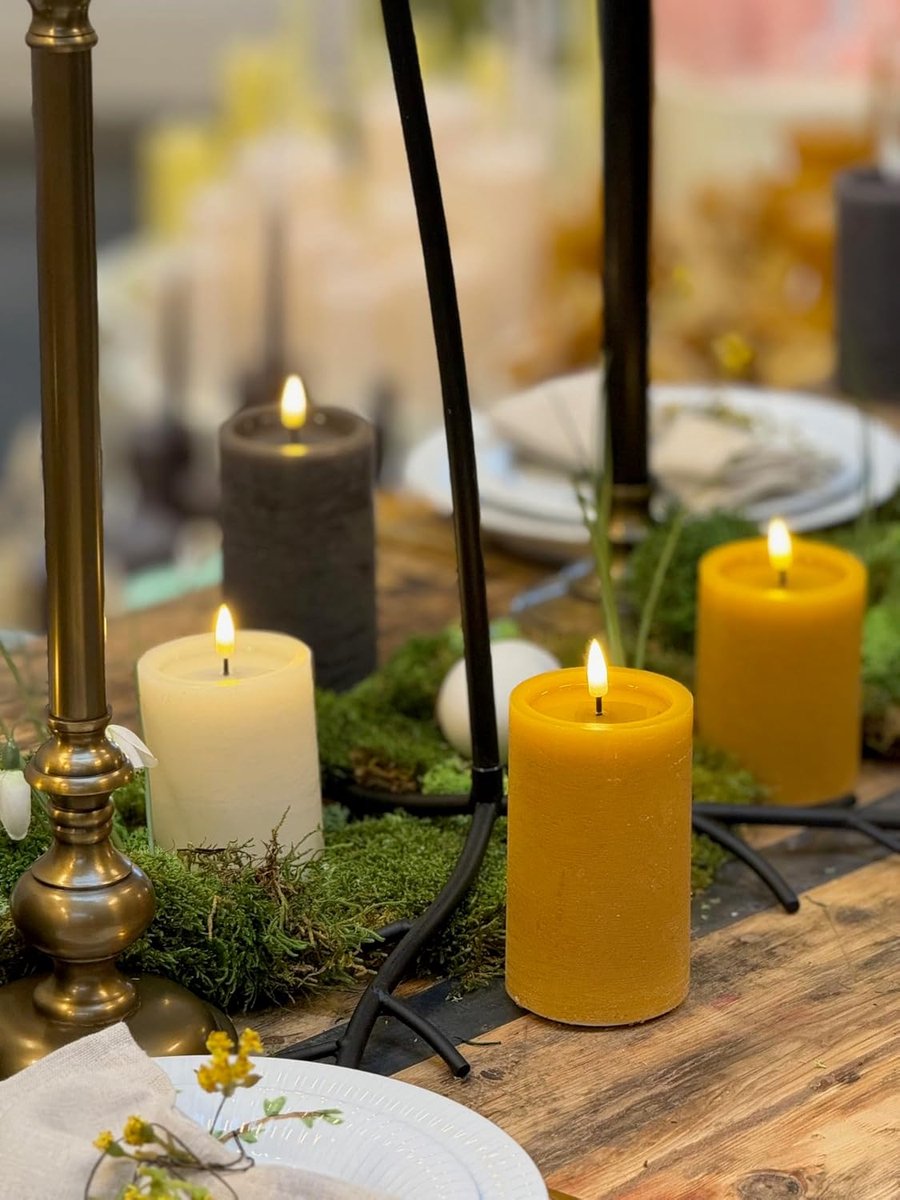 Echte Wax LED Kaarsen Wit met 3D Flickering Vlam - Vloze Sfeerlicht