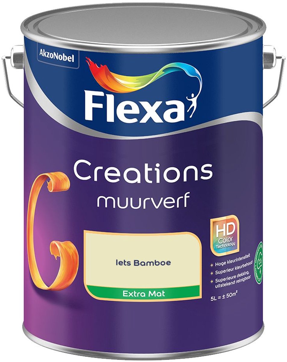 Flexa Creations Muurverf Extra Mat Iets Bamboe 5 L