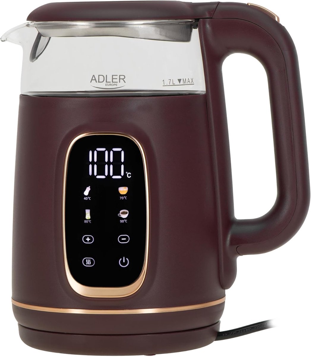 Elektrische Waterkoker met Temperatuurregeling – 1.7 Liter – LED Display