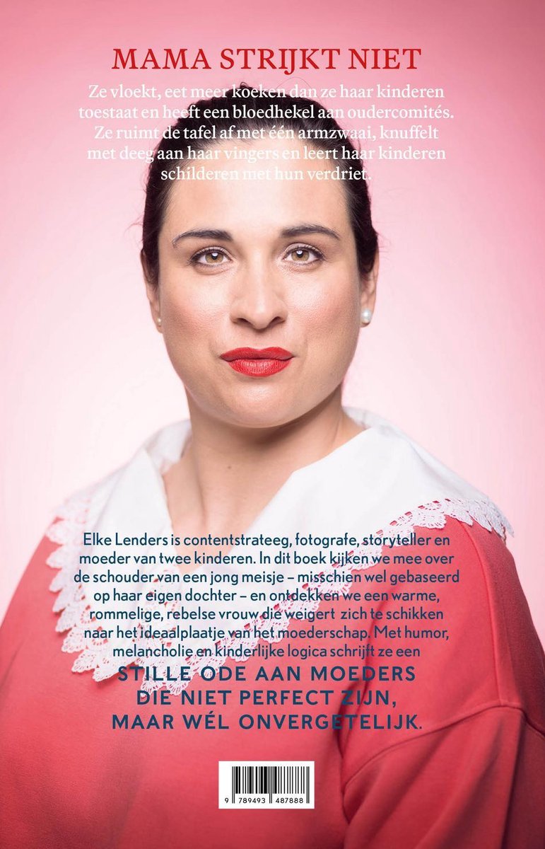 Mama strijkt niet - back cover