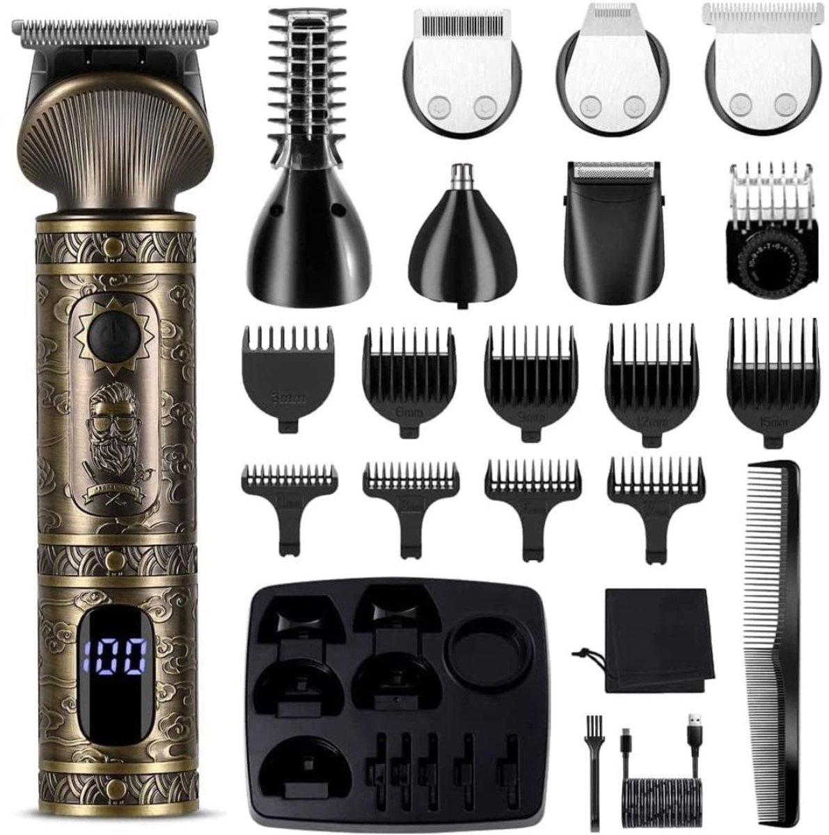 SCH® Trimmer Mannen Schaamstreek - Trimmer Schaamstreek - Bodygroomer Mannen - Trimmer - Bronzen - 22cm x 15cm x 7cm