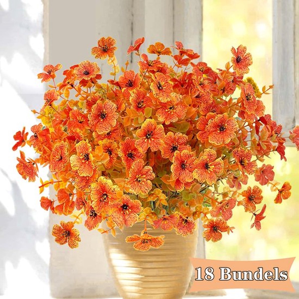 18 Bundels Herfstbloemen Kunstbloemen Herfst Als Echte Kunstbloemen Herfstdecoratie Herfstboeket Herfsttakken Zijden Bloemen Buiten Weerbestendig Herfstdecoratie Voor Buiten