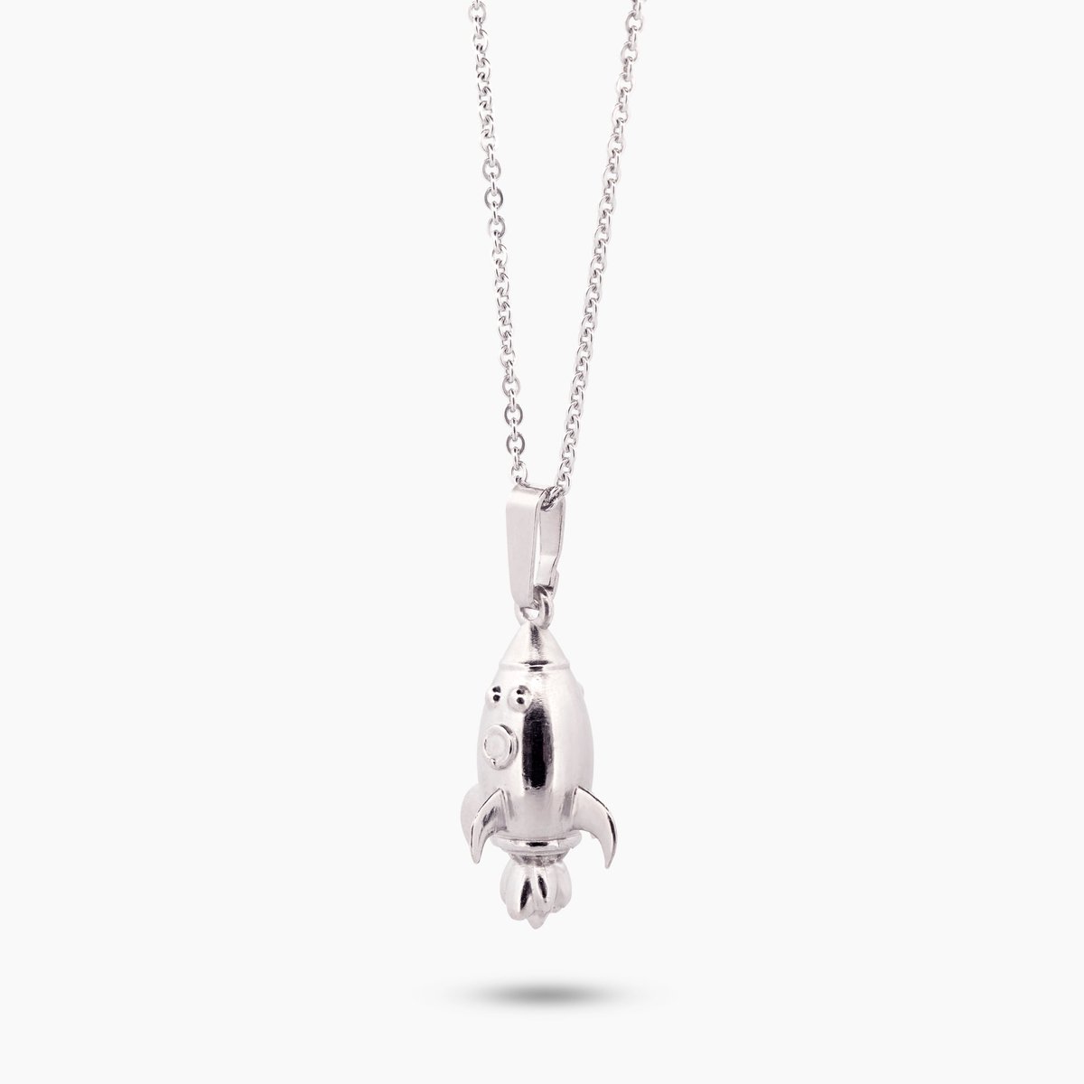 Pinchme Charms - Raket bedel – Handgemaakt & Haarfijn gedetailleerd - Echt zilver - Handgemaakt in Nederland - Luxe cadeauverpakking - Ketting Sieraden