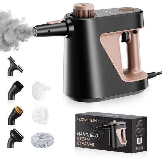 FLOWSTEAM® 7-in-1 Handstoomreiniger - Stoomreiniger – Tapijtreiniger – Vlekkenreiniger – Zetelreiniger - Handstomer - 110° Stoom