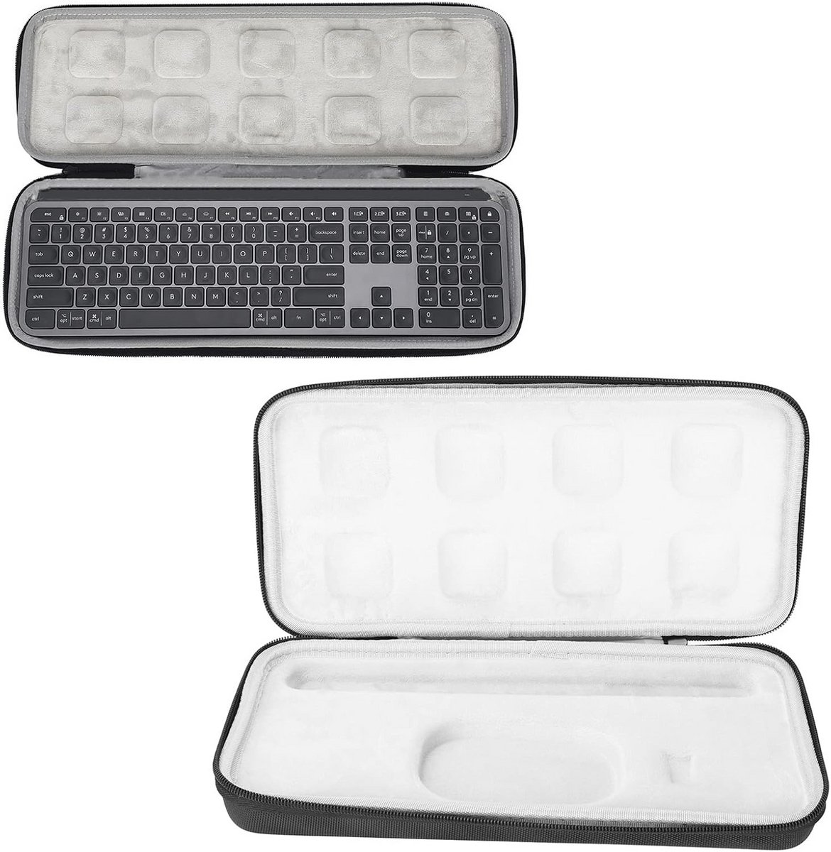 Waterdichte Toetsenbordhoes voor MX Keys Mini - Zacht Binnenste - Voor Tablet en Laptop - Zwart/Grijs