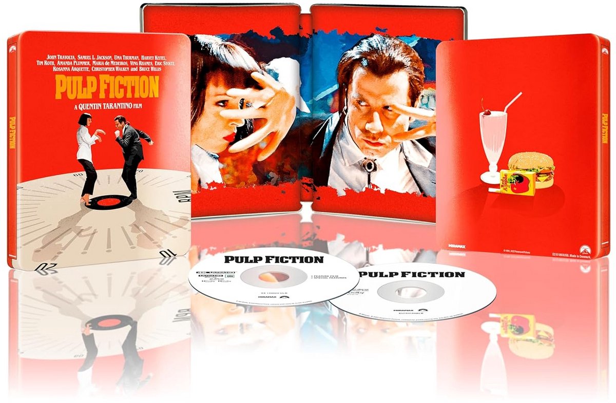 Pulp Fiction - Ultra HD + Blu-ray Steelbook - Quentin Tarantino Actiefilm