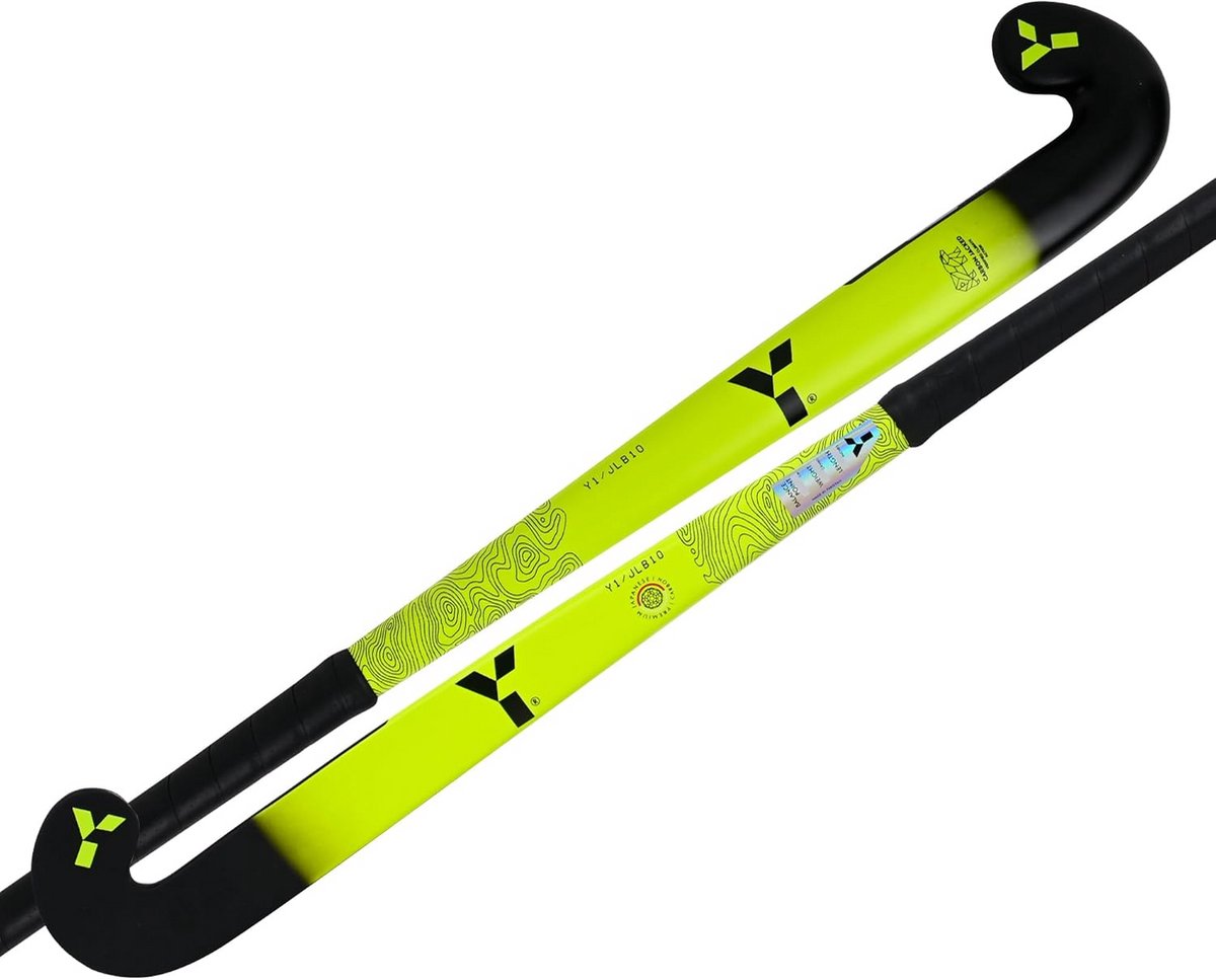 Junior hockeystick 34 inch - 10% carbon - 90% glasvezel - lage boogvorm