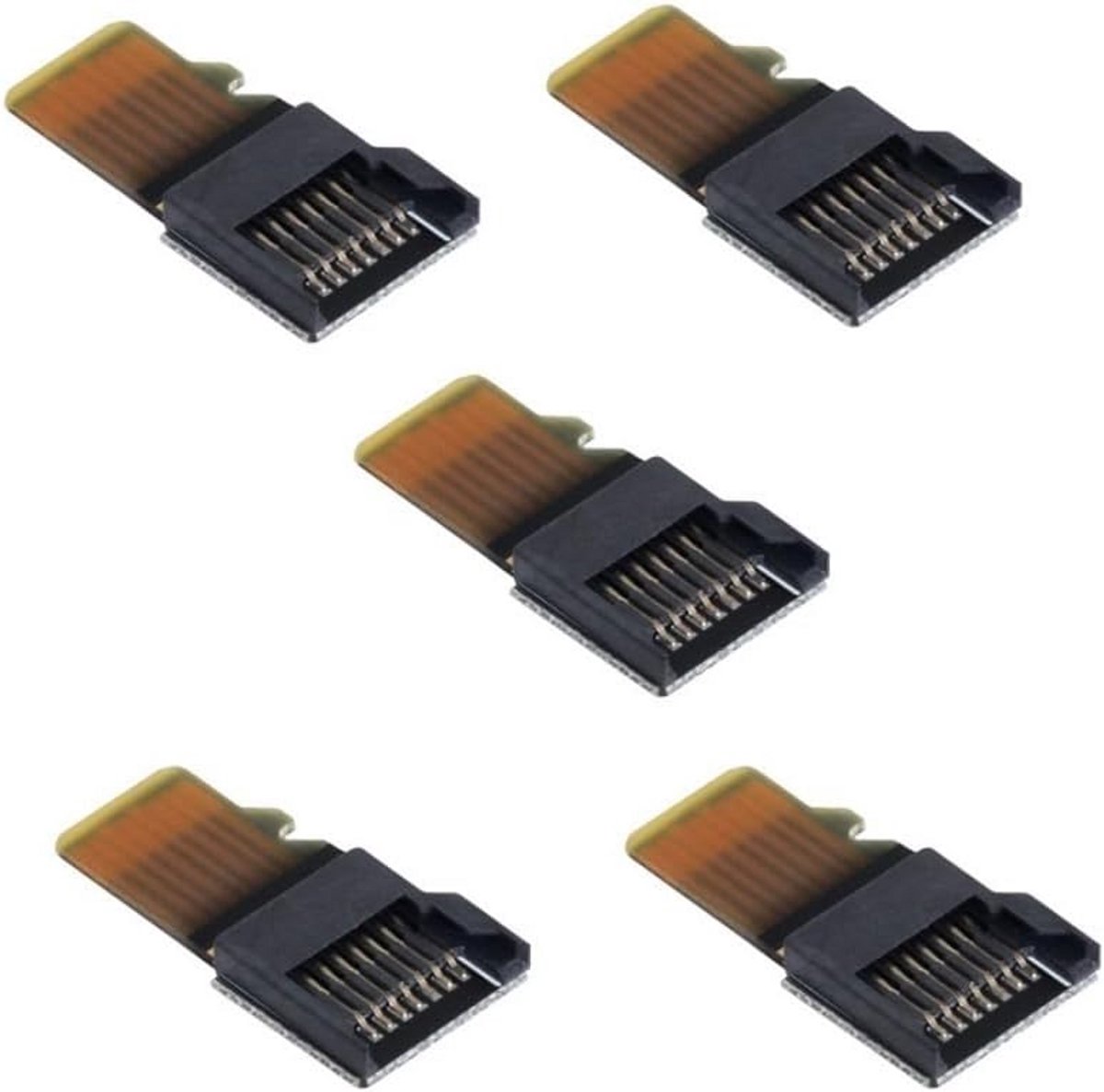 5-Pack Micro-SD-TF-geheugenkaartadapter, Micro-SD-TF-kaartlezer Converter Male naar Female-verbindingsadapter voor Auto-GPS-telefoon