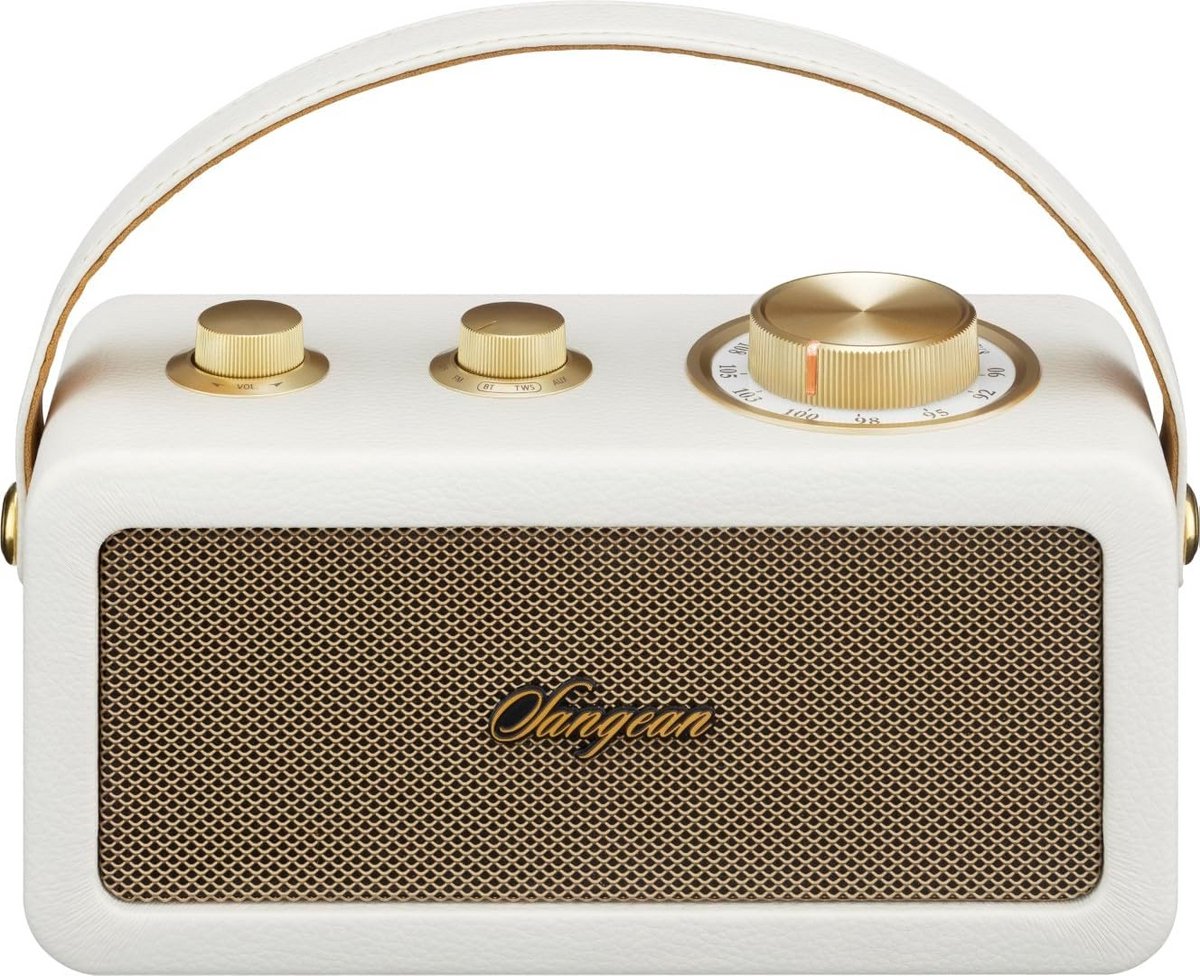 Draagbare FM Radio met Bluetooth AUX Oplaadbare - IVORY