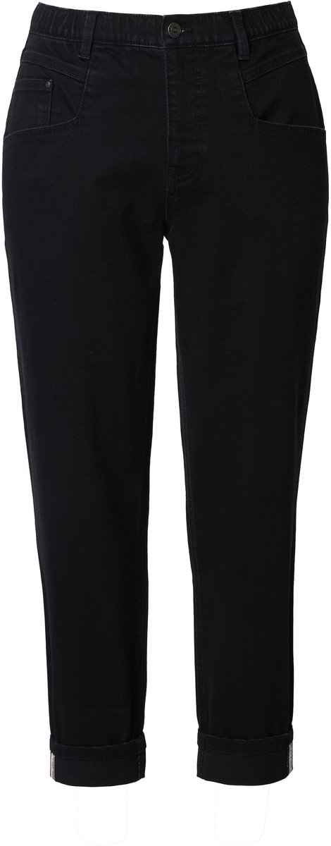 Laurasøn - Dames - Wortel-jeans wijde pasvorm 5-pocket model - Zwart - Maat 56