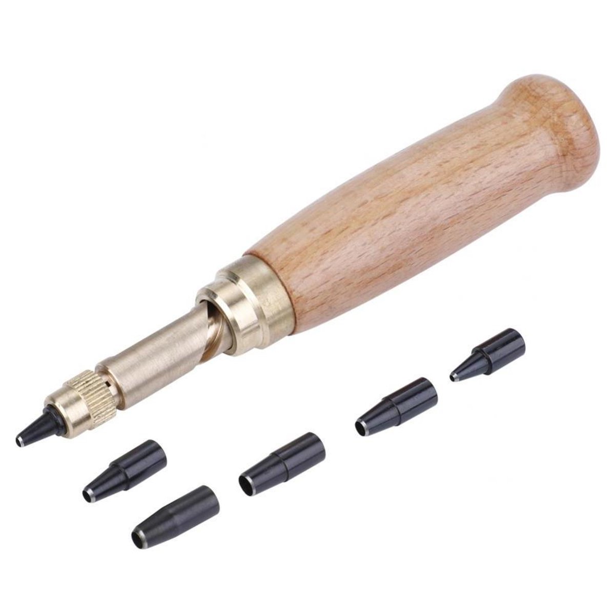 MK Stoer -Horlogeband Riem Oogje Gereedschap - Armband Horlogeband Oogje Gereedschap - Zwart - Perforator - Revolving Hand Puncher - Geschikt voor Leer - Hand Puncher Lederen Armband Riem Oogje Gereedschap Perforator Revolving Hand Puncher