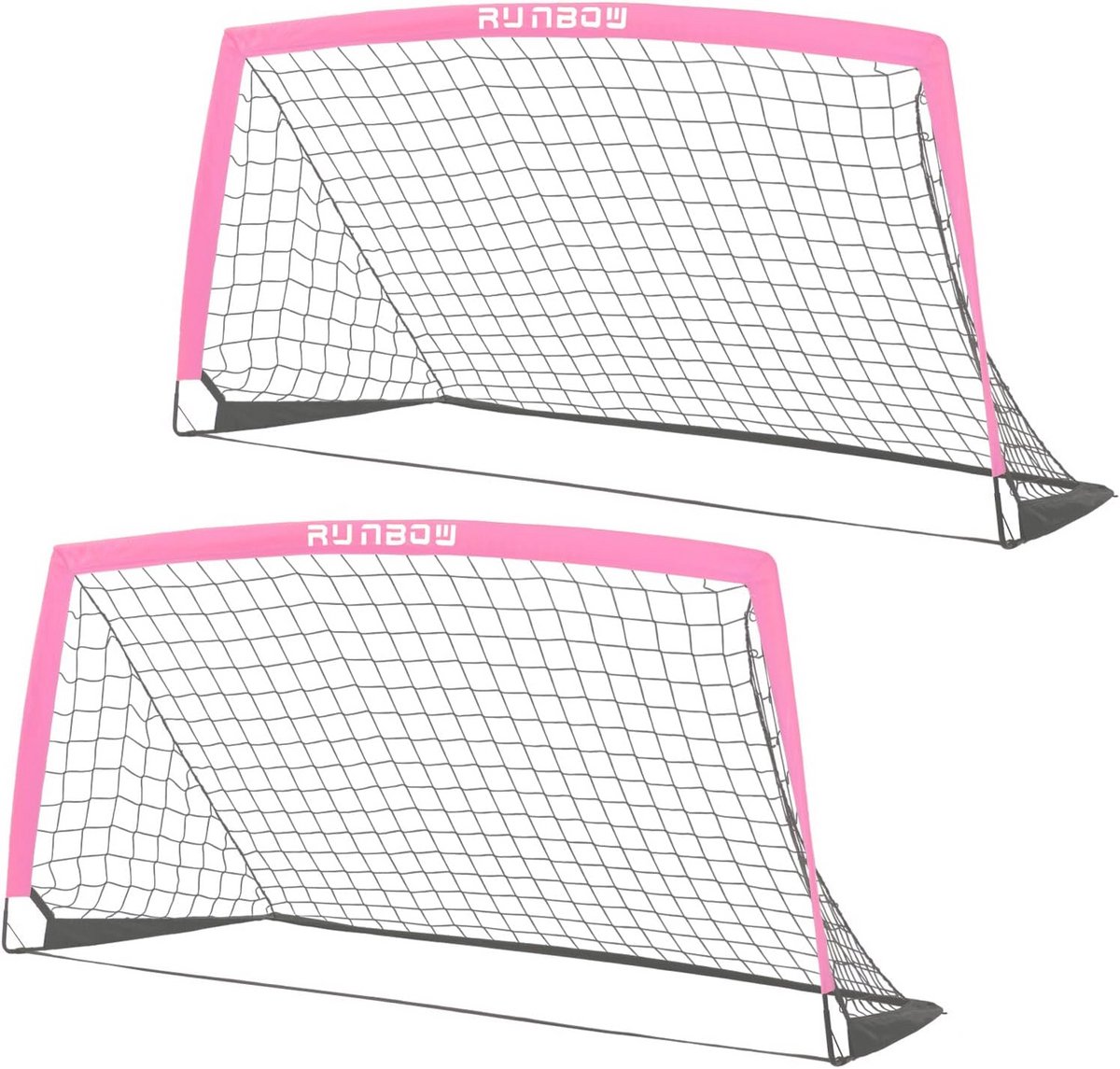 Set van 2 Draagbare Kindervoetbaldoelen voor Tuin en Training - Inclusief Draagtas