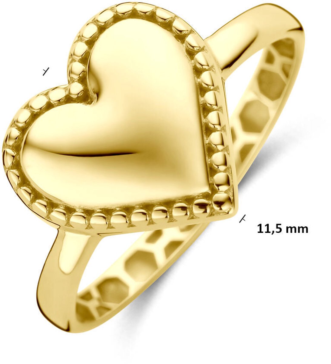 14K Geelgouden Ring Hartje 4035106 – 11,5 mm