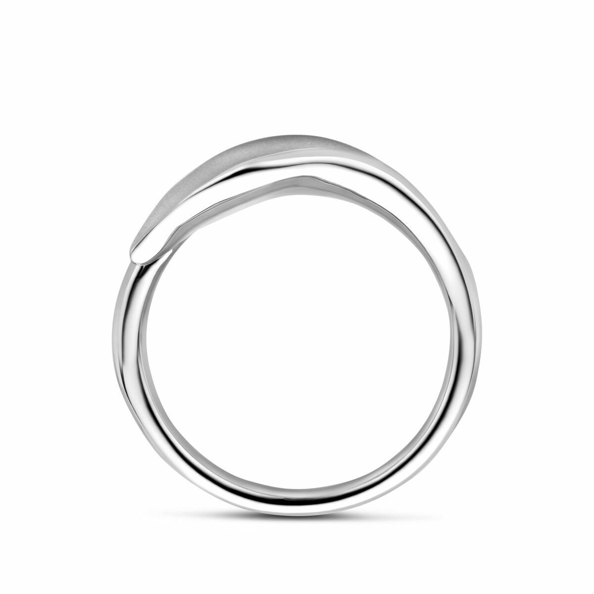 Zilveren Ring Poli/Mat 1342079 – Gerhodineerd 925 Zilver 10,5 mm
