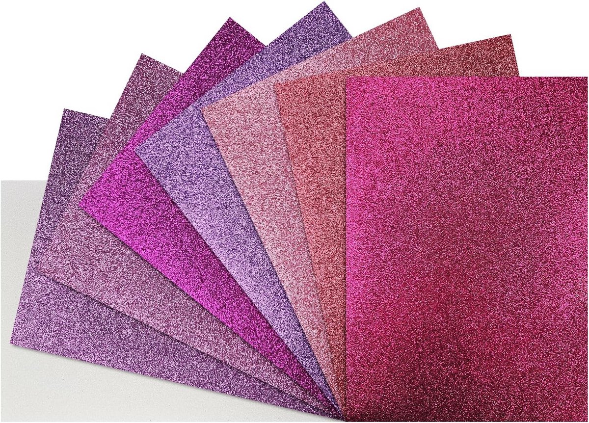 Foamrubber A4 - Foamrubber Platen - Foamrubber Platen A4 - Foamrubber Roze - Foamrubber Paars - Foamrubber Wit - Craft Foam - Foam Sheets - Foam Plate - Foam - Foamrubber Platen 1.5 mm - Foamrubber Glinsterend - Foamrubber Glitter