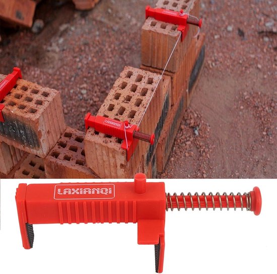 MK Stoer - Metselgereedschap Fixer - Bouwconstructies - Rood - Brick Liner Runner - Draadtrekker - Twee stuks - Geschikt voor - Al het metselwerk van Merkloos — afbeelding 4