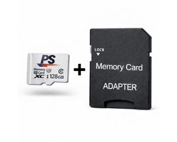 Perfect Speed Micro SD Kaart 128 GB - U3 - Class 10 - Inclusief SD Adapter